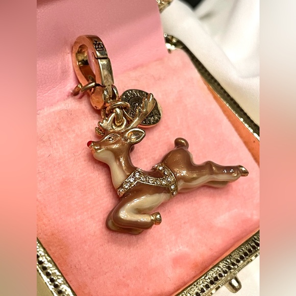 NWT Vintage JUICY COUTURE RUDOLPH REINDEER 2006 LIMITED EDITION GOLD CHARM Y2K